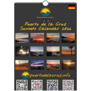 Puerto de la Cruz Sunsets Wall calendar 2026 Deutsch