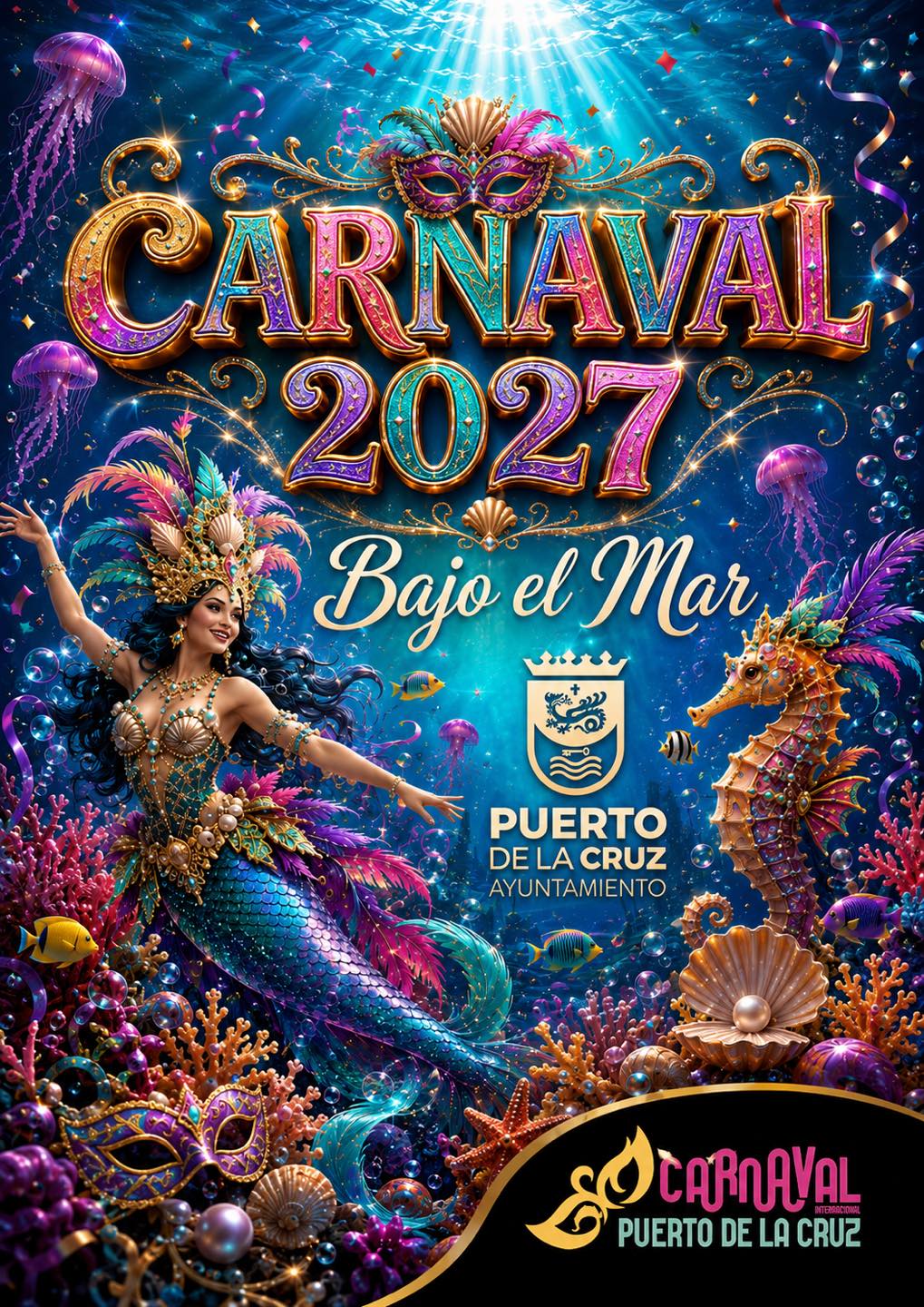 Puerto de la Cruz 2027 Carnival Poster