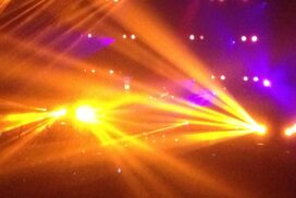 Illustrative photo of lights in a nightclub; this is not INSOMNIA or the Hellstorm event