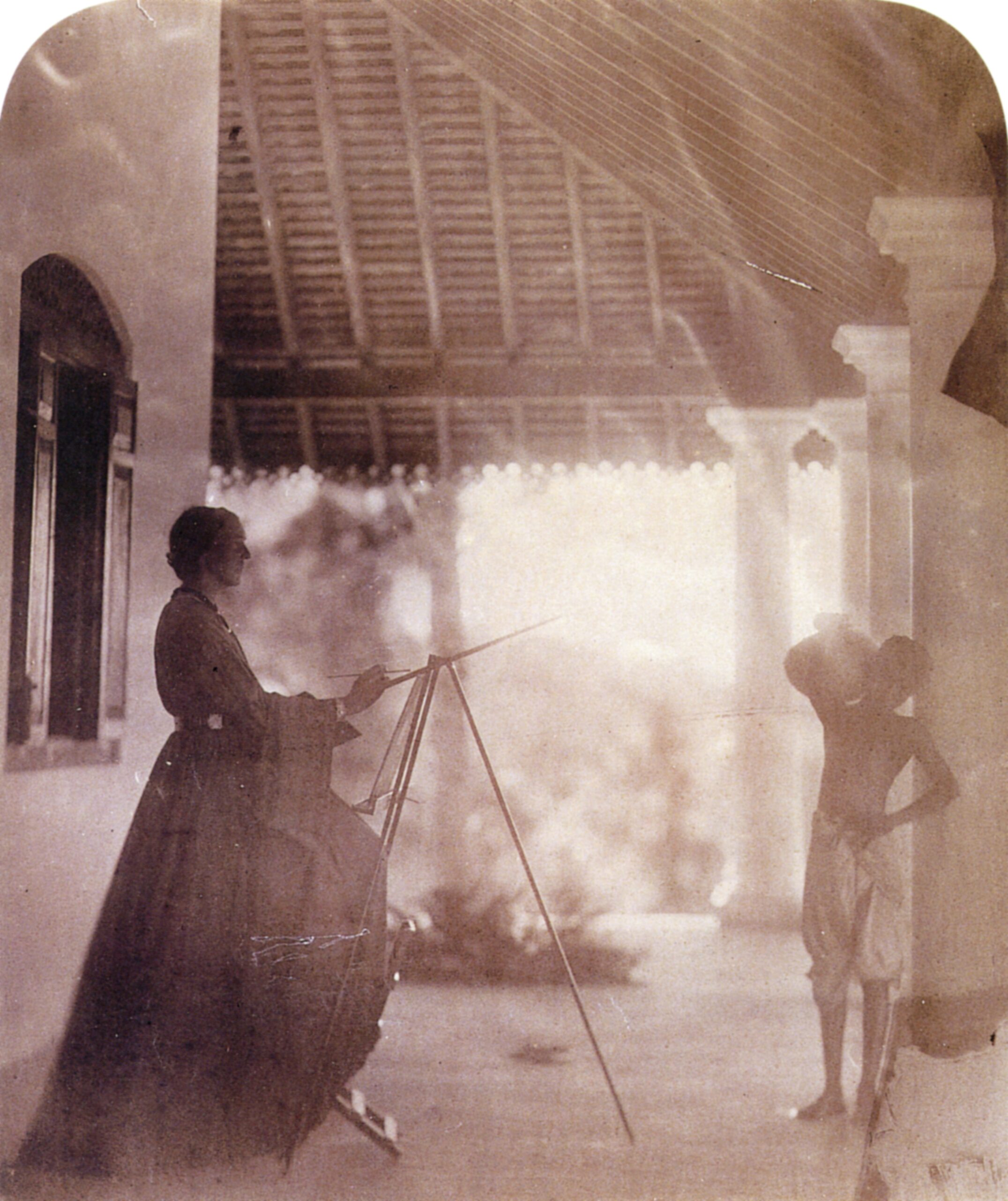 Marianne North, photographed in Ceylon by Julia Margaret Cameron after her Tenerife visit. Public domain.